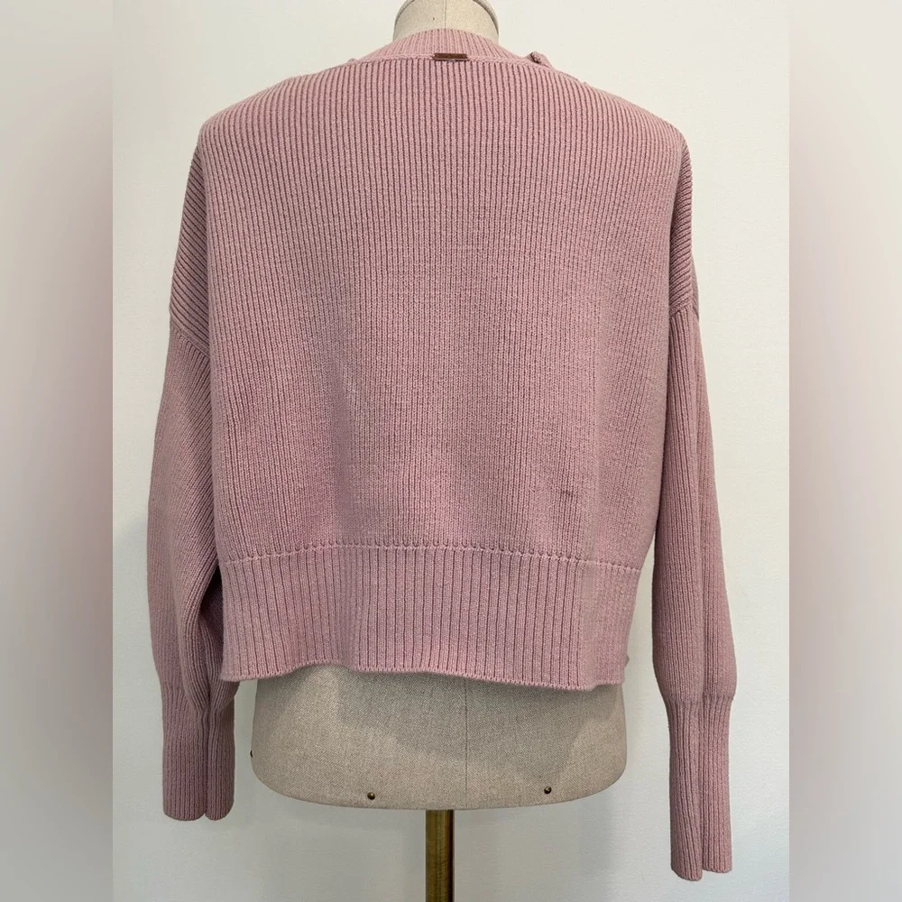 FREE PEOPLE - Easy Street Crop Pullover Sweater in Lost Petal Size XS - Picture 4 of 9